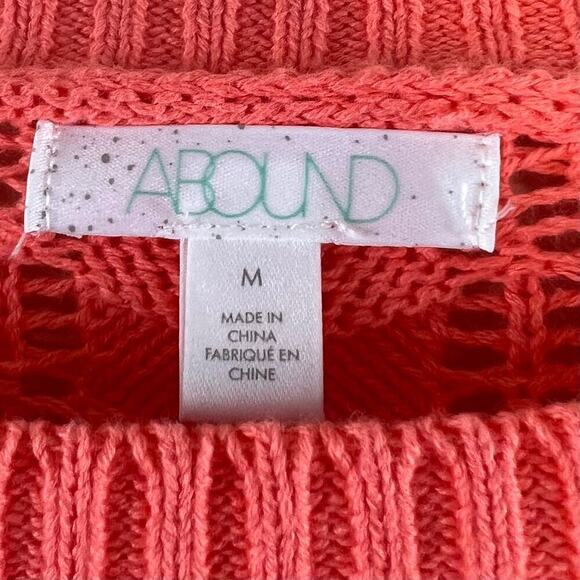 NWT Abound Retro Scallop Striped Pointelle Knit Pullover Sweater Size Medium - Picture 4 of 7